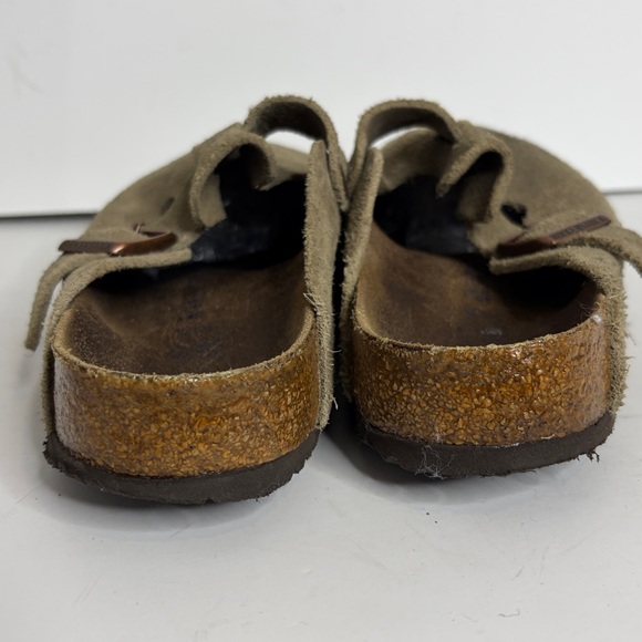 Birkenstock Boston Clogs 41 Womens 10 Mens 8 Beige Taupe Suede Slip On - Picture 4 of 12